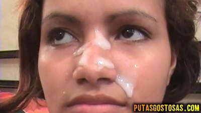 Tinka recebe esperma no rosto depois do sexo anal